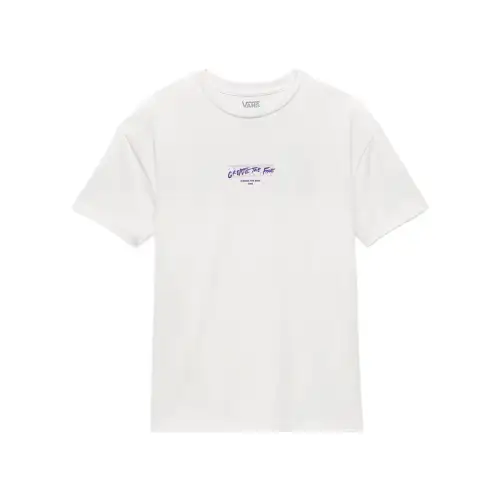 Vans Drop Shoulder Sleeve T Shirt Women's White