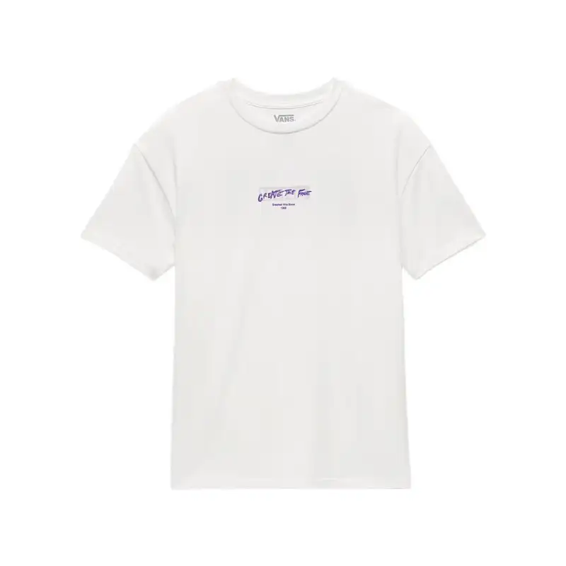 Vans Drop Shoulder Sleeve T Shirt Women's White