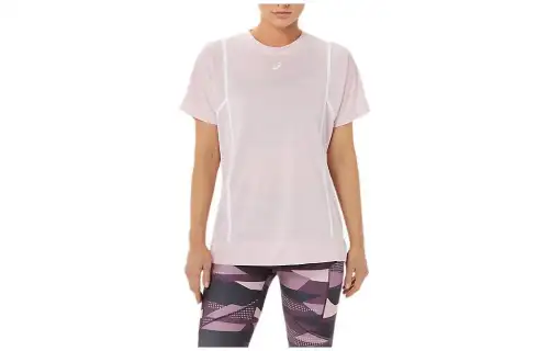 Asics New Strong 92 Short Sleeve Top T Shirt Women's Light Rose