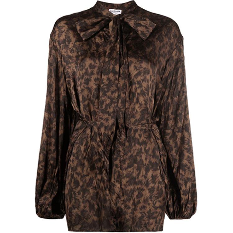 Женская рубашка Balenciaga (коричневая)