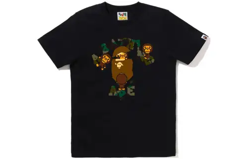 A BATHING APE T Shirts Women's Crew Neck Moderate Straight Fit