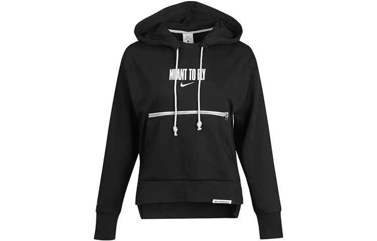 Nike Sweatshirts Women's Black Hooded (Non-detachable) Moderate