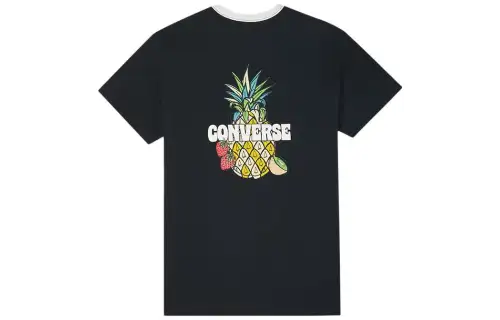 Converse Drop Shoulder Sleeve T Shirt Women's Black