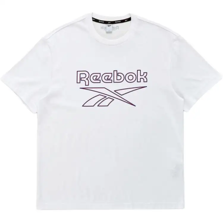 Reebok T Shirts Women's White Crew Neck Moderate