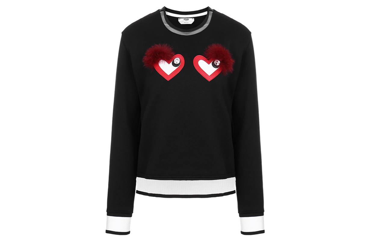 Женское худи Fendi (черное)