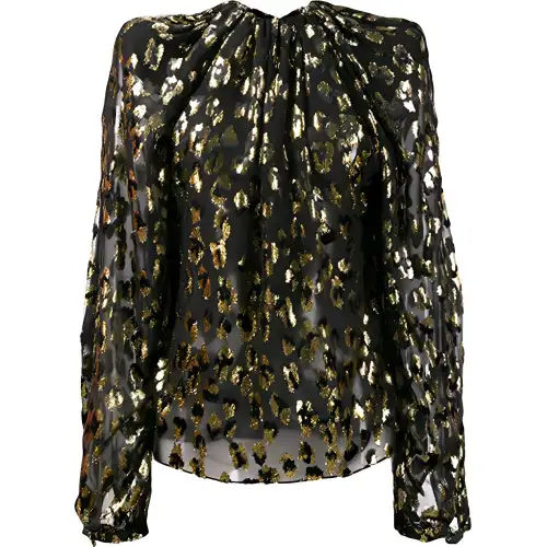 SAINT LAURENT Shirts Women's Black Crew Neck Moderate Other