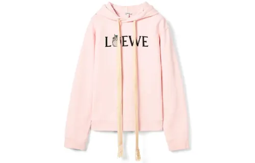 LOEWE Sweatshirts Women's Pink Hooded Moderate Regular