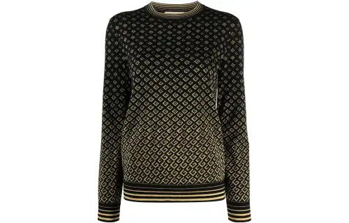 GUCCI Cashmere Sweaters Women's Black Crew Neck Moderate