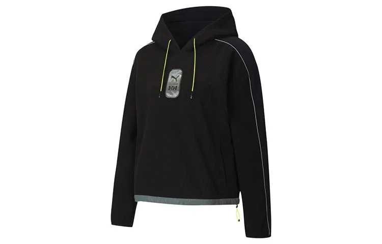 PUMA PumaxHelly Hansen Sweatshirts Women's Black Hooded Moderate Straight Fit