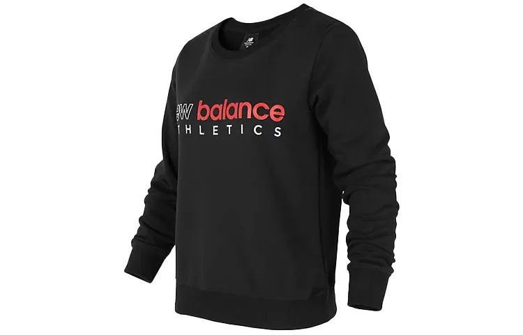New Balance Sweatshirts Women's Black Crew Neck Moderate Regular