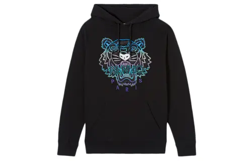 KENZO Sweatshirts Women's Black Hooded Thickened Heavyweight