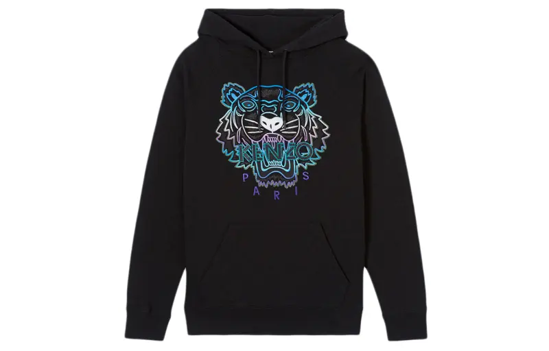KENZO Sweatshirts Women's Black Hooded Thickened Heavyweight