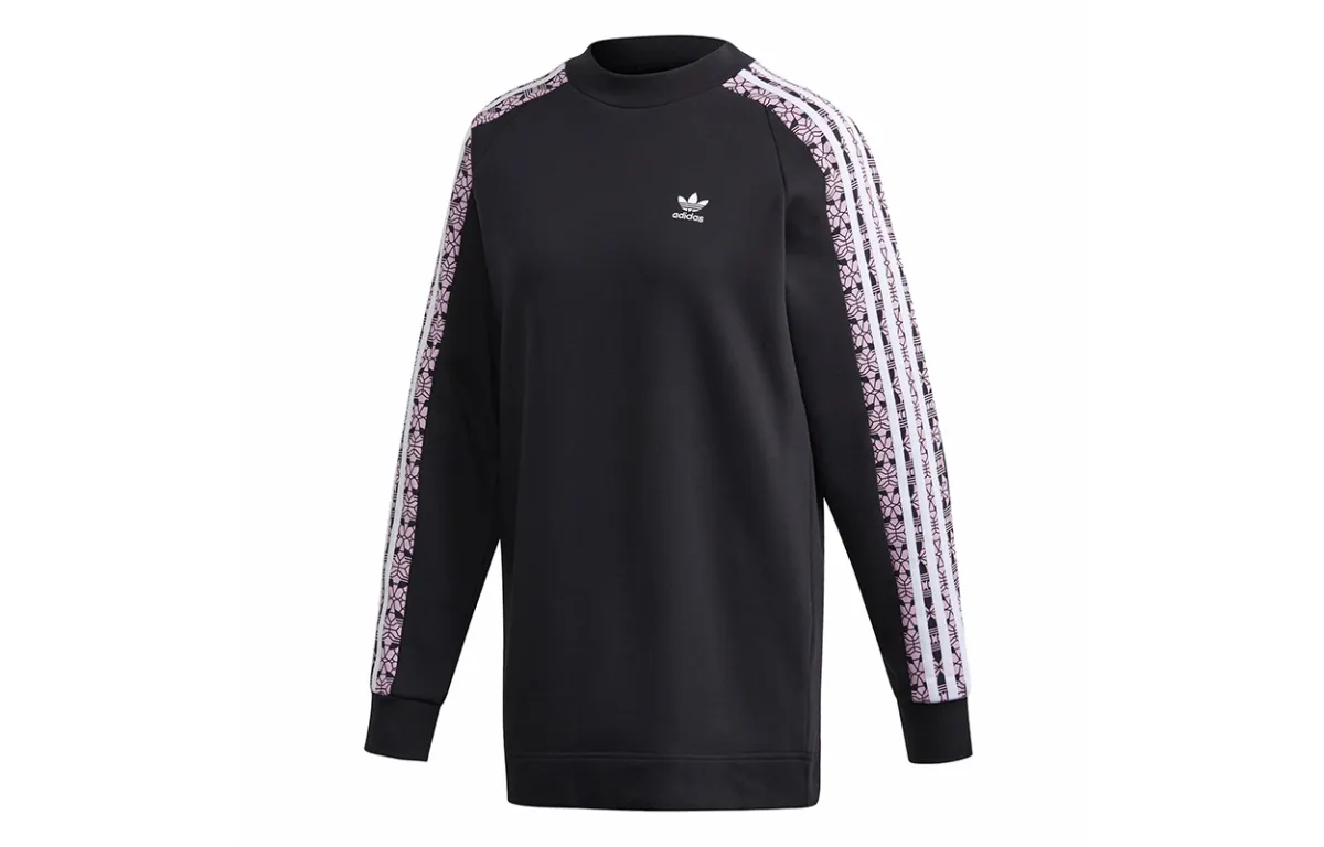 Adidas Originals Sweatshirts Women's Black Crew Neck Moderate Regular