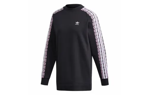 Adidas Originals Sweatshirts Women's Black Crew Neck Moderate Regular