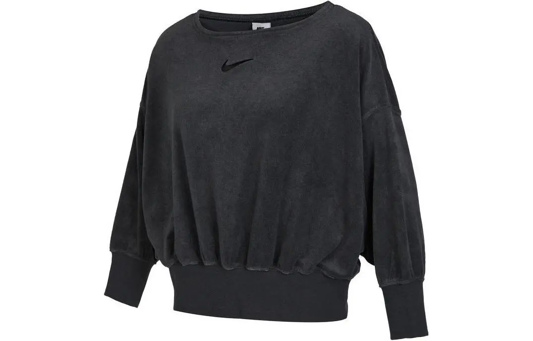 Nike T-Shirts Women's Black Crew Neck Moderate Nipped-in Waist