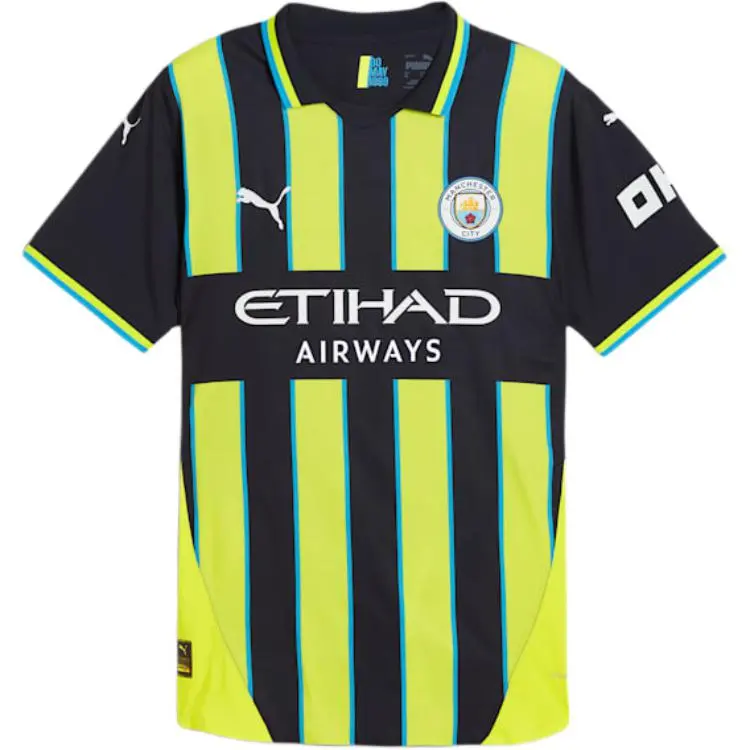 PUMA Manchester City Soccer Jersey Men's Yellow Blue