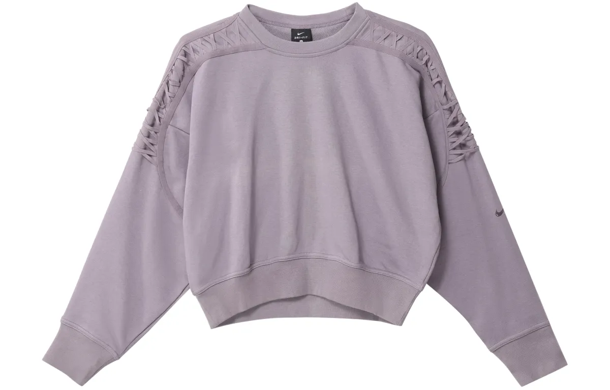 Nike Sweatshirts Women's Light Purple Crew Neck Moderate Straight Fit