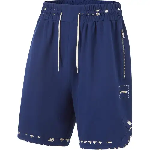 Li Ning Professional Basketball Collection Basketball Shorts Men's Dark Bowl Blue