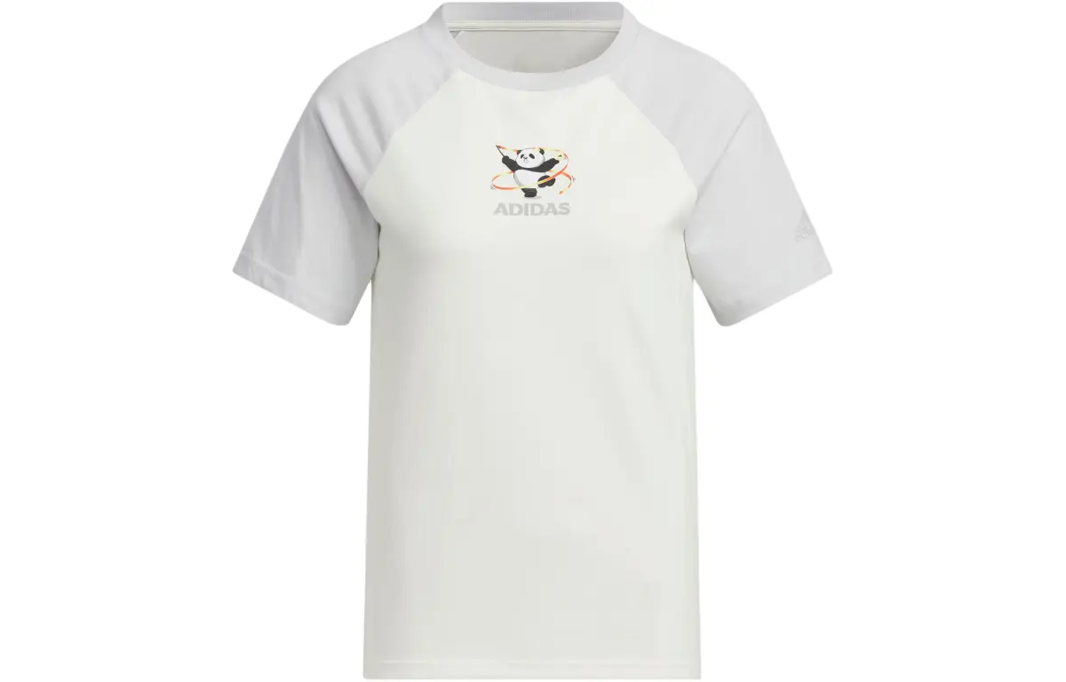 Adidas Raglan Sleeve T Shirt Women's Symbol Gray