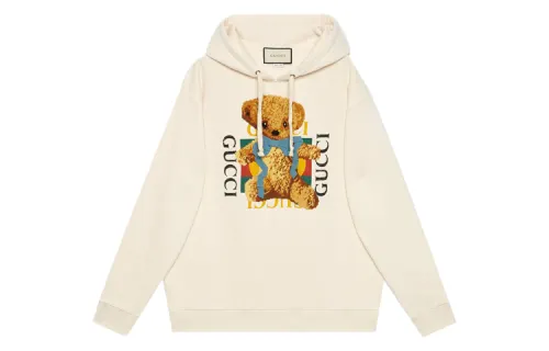 GUCCI Pre Owned Teddy Bear embroidered Hoodie
