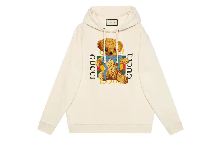 GUCCI Pre Owned Teddy Bear embroidered Hoodie
