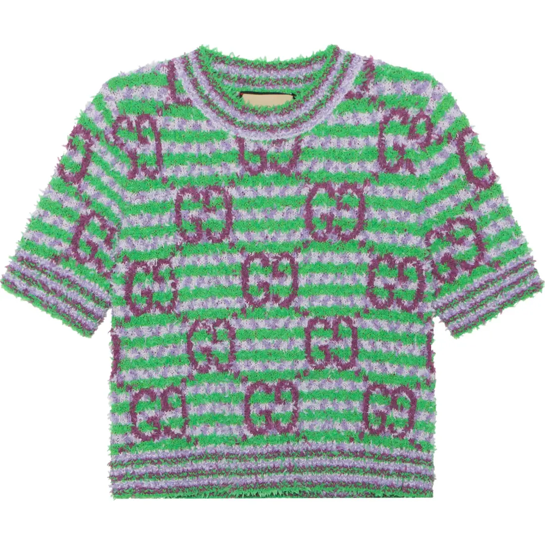 Gucci Gg striped-knit top
