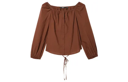 UNIQLO Shirts Women's Umber Square Collar Moderate Other