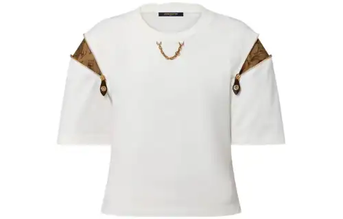 LOUIS VUITTON FW23 Drop Shoulder Sleeve T Shirt Women's White