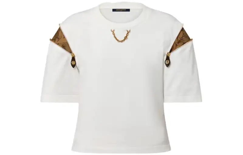 LOUIS VUITTON FW23 Drop Shoulder Sleeve T Shirt Women's White
