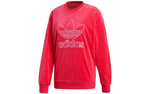 Adidas Originals Sweatshirts Women's Rose Red Crew Neck Moderate Regular