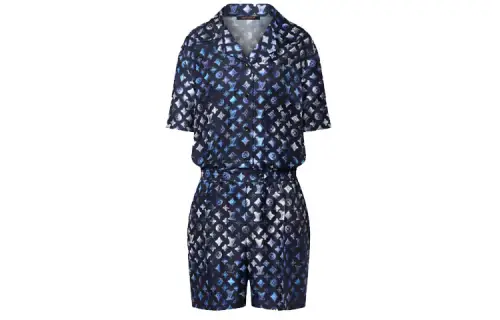 LOUIS VUITTON Mahina Monogram Short-Sleeved Playsuit