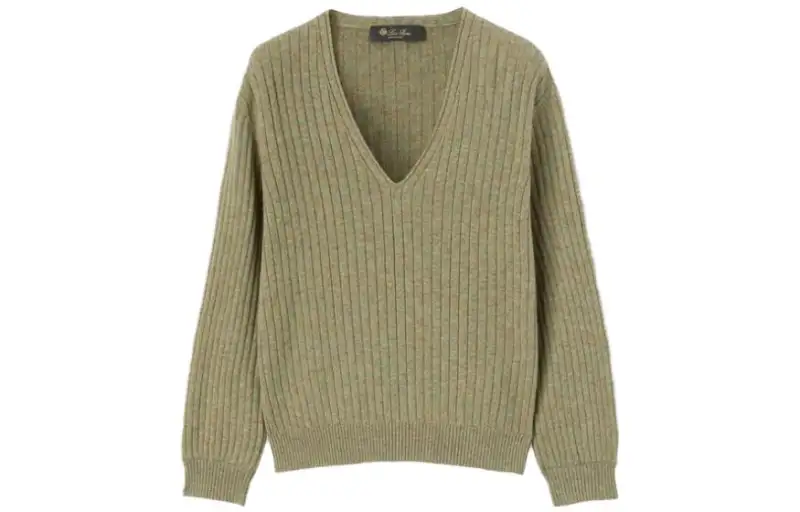 Loro Piana Sweaters Women's Green V Neck Moderate Other