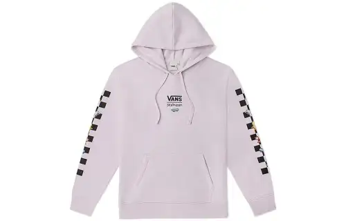 Vans Sweatshirts Women's Light Purple Hooded Moderate Regular