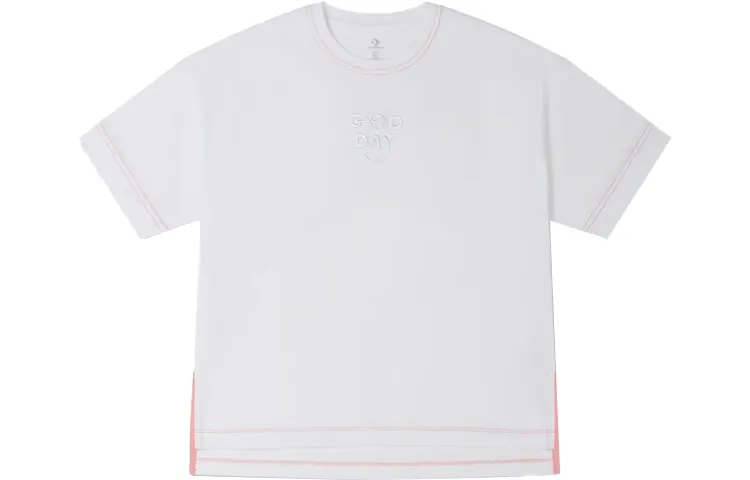 Converse Show Your Colors SS23 Drop Shoulder Sleeve T Shirt Women's White
