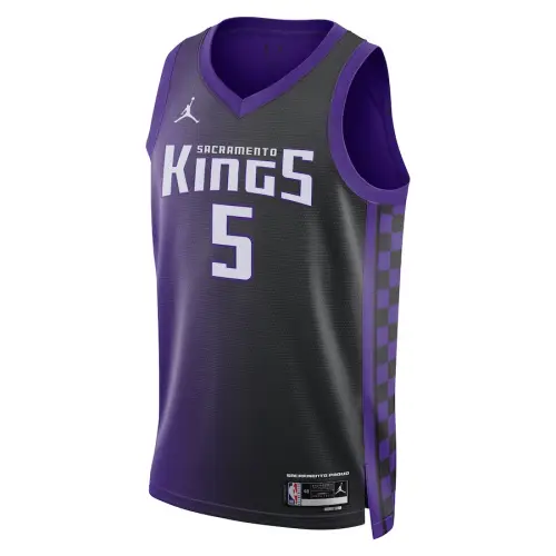 NBA X Jordan Sacramento Kings color-blocked digital print sports pullover basketball vest, same style for men and women, purple