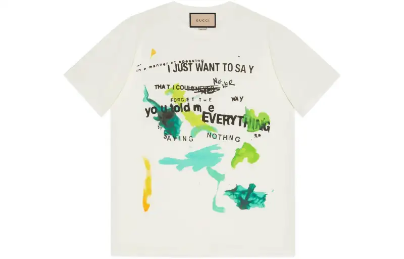 GUCCI Raglan Sleeve T Shirt Women's Ecru