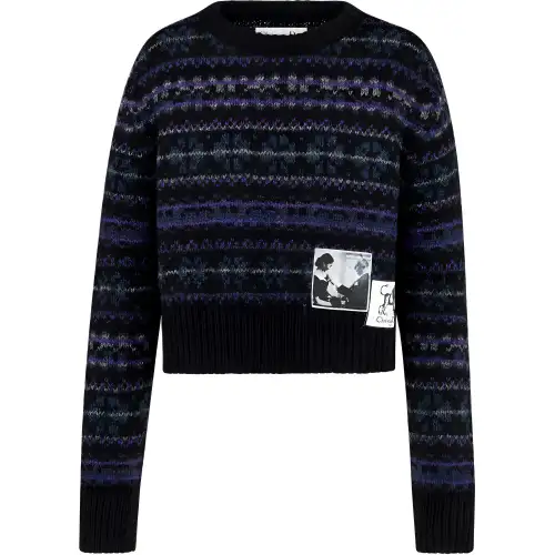 DIOR Sweaters Women's Blue Crew Neck Moderate Other