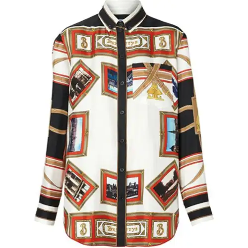Burberry Shirts Women's White Lapel Moderate Other