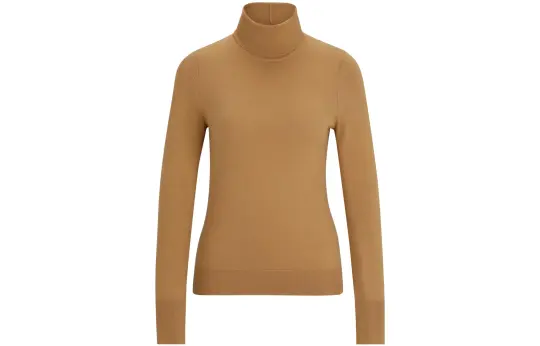 HUGO BOSS Sweaters Women's Light Umber Turtleneck Moderate Other
