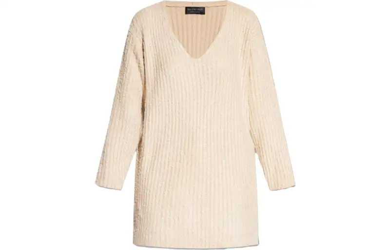 Balenciaga Sweater Loose Fit Women's Light Beige