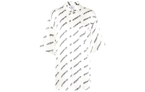 Vetements Monogram Fluid Shirt 'White/Black'