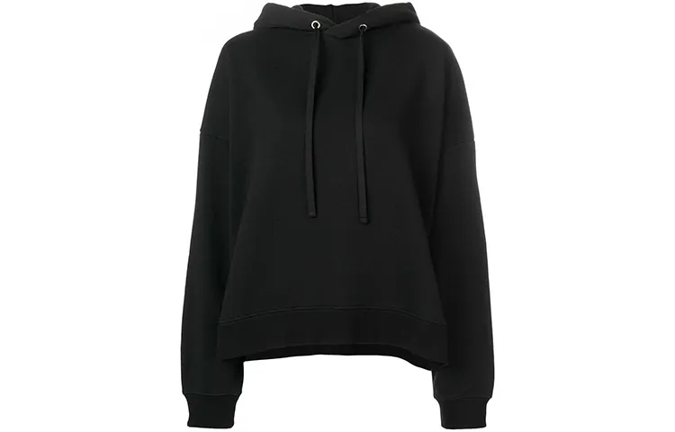 Maison Margiela Sweatshirts Women's Black Hooded Moderate Straight Fit