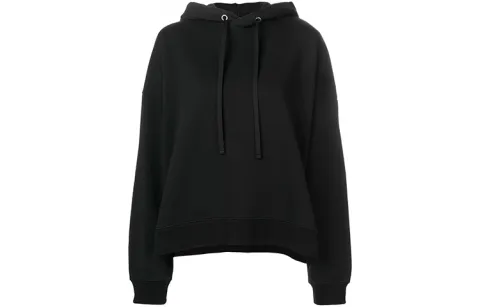 Maison Margiela Sweatshirts Women's Black Hooded Moderate Straight Fit