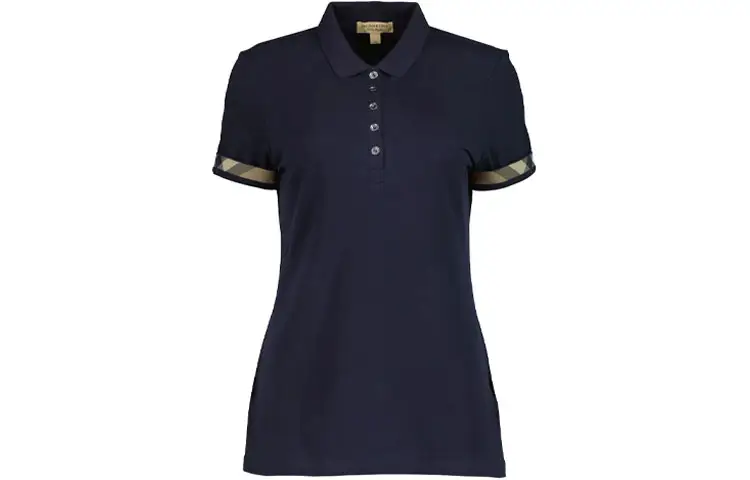 Burberry Polo Shirt Women's Navy Blue