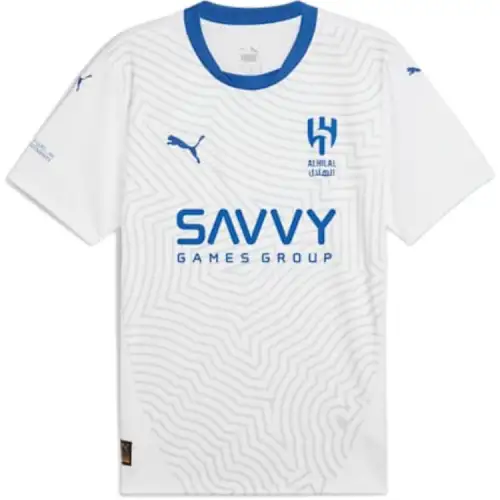 PUMA DRYCELL Al Hilal Saudi F.C. 24/25 Away Replica Jersey Men Soccer Jersey Men's White Blue Colorway