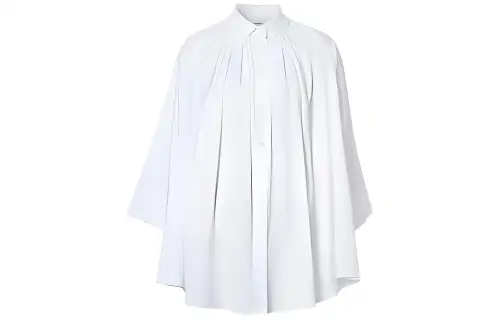 Burberry Shirts Women's White Lapel Moderate Shirt