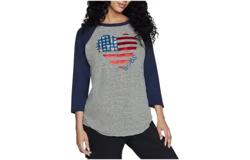 Skechers BOBS American Luv T Shirt Women's Gray