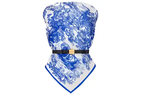 DIOR FW22 Strapless Top Women's Blue