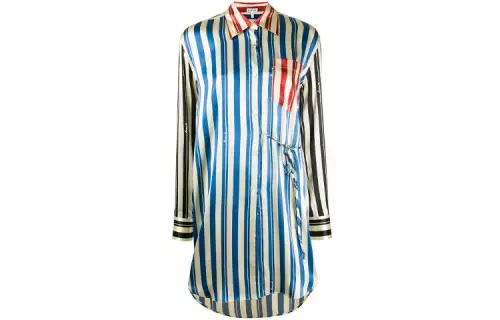 LOEWE Shirts Women's Blue Lapel Moderate Other