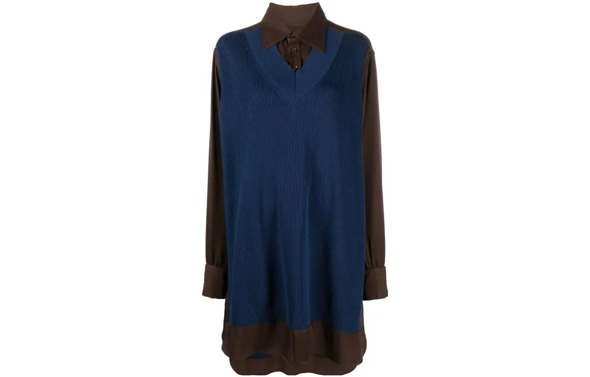 Maison Margiela SS22 Shirt Women's Blue & Brown